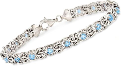 Ross-Simons Gemstone Byzantine Bracelet in Sterling Silver in Saudi Arabia