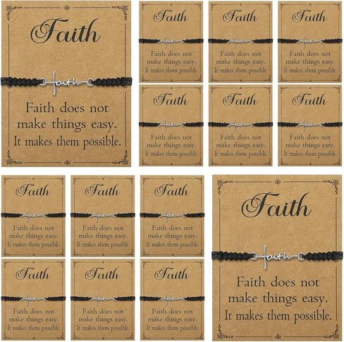 Kenning Christian Fathers Day Gifts Bulk Church Blessed Dad Cross Faith Bracelets Men Religious Gifts Motivational Inspirational Positive Spiritual for Father in Kuwait