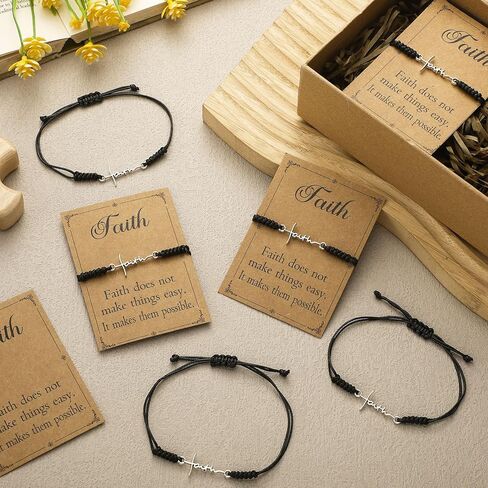 Kenning Christian Fathers Day Gifts Bulk Church Blessed Dad Cross Faith Bracelets Men Religious Gifts Motivational Inspirational Positive Spiritual for Father in Kuwait