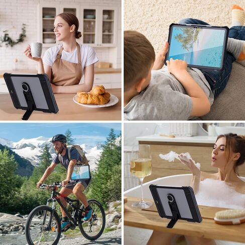 متوافق مع حافظة iPad Pro 11 بوصة M4 2024 المقاومة للماء، مقاومة للسقوط بدرجة 360 درجة، مع حامل حزام، واقي شاشة شفاف، حامل أقلام مدمج لجهاز iPad pro 11 2024 - أزرق مخضر in Kuwait