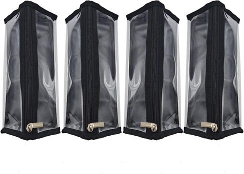 TSA Approved for Carry On Travel Clear Shaving Bag Black Transparent Vinyl Makeup Bag Foldable Tool Brush Packing Organizer 3-1-1 Liquids Toiletry Bag-2 pack in Saudi Arabia