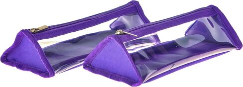 TSA Approved for Carry On Travel Clear Shaving Bag Black Transparent Vinyl Makeup Bag Foldable Tool Brush Packing Organizer 3-1-1 Liquids Toiletry Bag-2 pack in Saudi Arabia