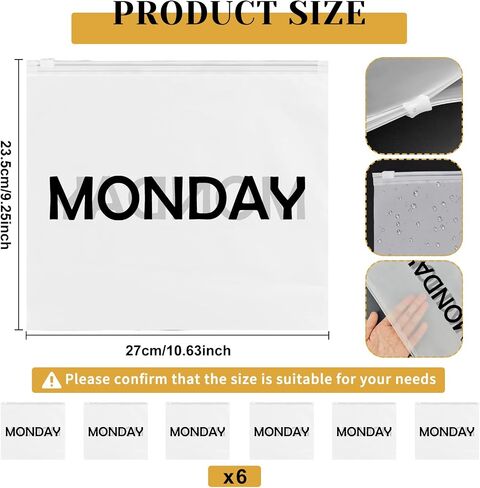 21pcs Days of Week Packing Cubes Luggage Organizers for Suitcase Plastic Zipper Bags for Travel Plastic Organizer Bags with Zipper Packing Cubes for Travel Days of the Week in Saudi Arabia