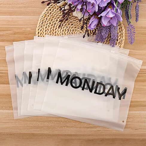 21pcs Days of Week Packing Cubes Luggage Organizers for Suitcase Plastic Zipper Bags for Travel Plastic Organizer Bags with Zipper Packing Cubes for Travel Days of the Week in Saudi Arabia