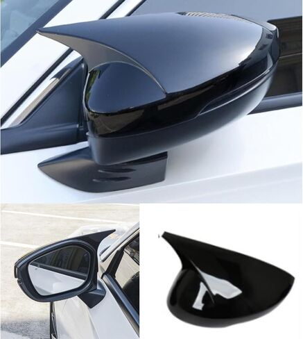 2 Pack ABS Plastic Mirror Covers Outside Mirror Protective Trim for 11th Gen Honda Civic 2022 2023 2024 2025 Accessories - (Carbon Fiber Style) in Saudi Arabia