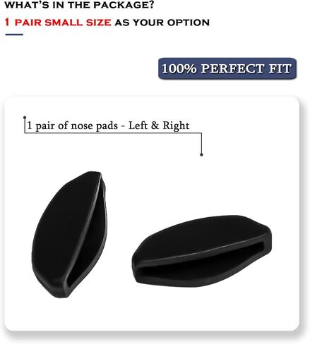 Replacement Nose Pads for Oakley Frogskins Range OO9284/Frogskins Hybrid OO9289/Side Swept OO9445/Spindrift OO9474/Top Knot OO9434/Wildrye OO9230, Black Small Size Nose Piece in Saudi Arabia