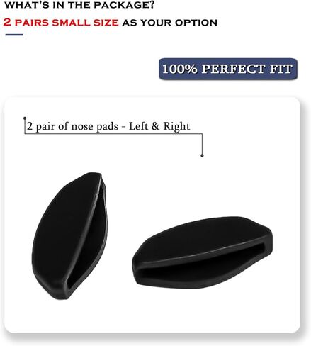 Replacement Nose Pads for Oakley Frogskins Range OO9284/Frogskins Hybrid OO9289/Side Swept OO9445/Spindrift OO9474/Top Knot OO9434/Wildrye OO9230, Black Small Size Nose Piece in Saudi Arabia