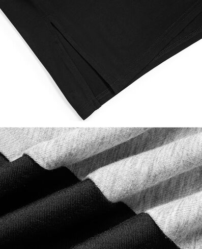 HEAVYWOOD Mens Nightshirt Pajamas Short Sleeve Nightgown Sleepwear Big&Tall Sleep Shirts in Saudi Arabia