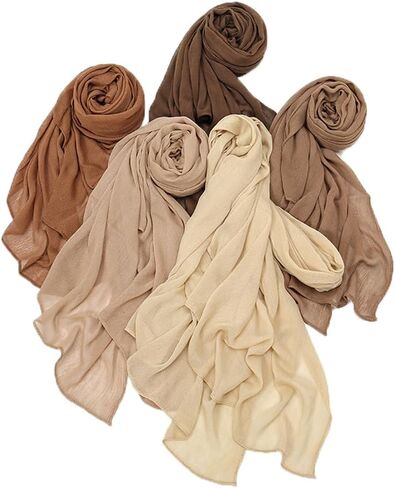 Yeieeo Women's Cotton Scarves with Breathable Lightweight Fabric Fashion Solid Scarf Wrap Shawl in Saudi Arabia