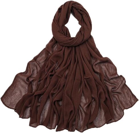 Yeieeo Women's Cotton Scarves with Breathable Lightweight Fabric Fashion Solid Scarf Wrap Shawl in Saudi Arabia