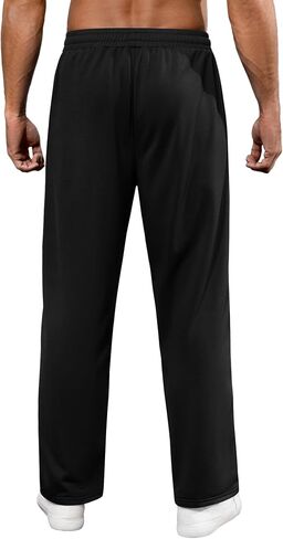 Neer 3 Pack Men's Drawstring Sweatpants Open Bottom Joggers Workout Athletic Tall Lounge Pants Wide Leg with Pockets in Saudi Arabia
