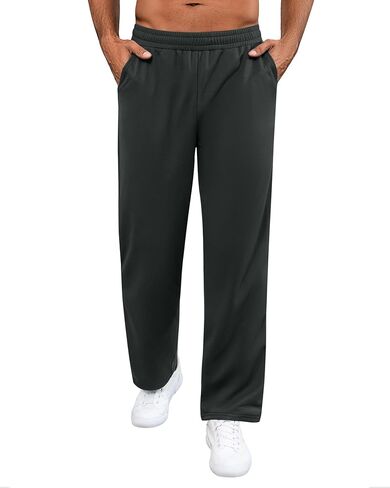 Neer 3 Pack Men's Drawstring Sweatpants Open Bottom Joggers Workout Athletic Tall Lounge Pants Wide Leg with Pockets in Saudi Arabia