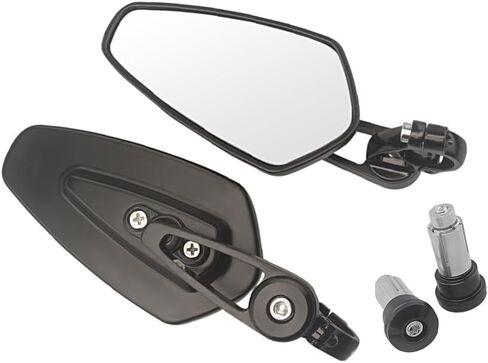 7/8'' Motorcycle End Bar Mirror 22mm Rearview Clear Mirror Universal Motorbike Side Mirror (Blue) in Saudi Arabia