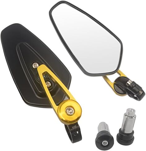7/8'' Motorcycle End Bar Mirror 22mm Rearview Clear Mirror Universal Motorbike Side Mirror (Blue) in Saudi Arabia
