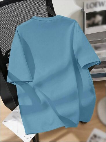 Boy's Letter Graphic Baggy Shirts Short Sleeve Crew Neck Cool T-Shirt in Saudi Arabia
