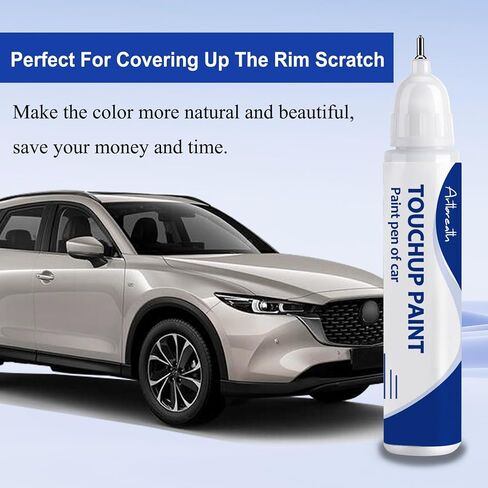 Snowflake White Pearl Mica(25D) Touch Up Paint for Mazda-Exact Match–Chips and Nicks Car Paint Scratch Repair Kit Automotive Paint Pen for CX-5/CX-30/CX-50/CX-70/MAZDA3 SEDAN/HATCHBACK in Saudi Arabia