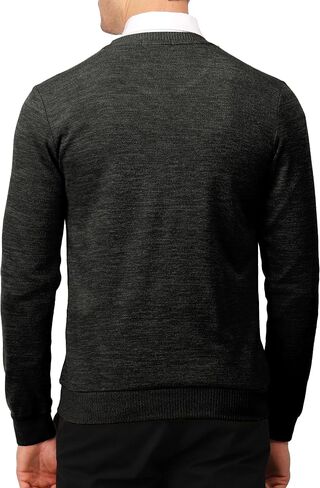 H2H Mens Casual Slim Fit Pullover Sweaters Knitted Tops Lightweight Longsleeve Basic Designed in Saudi Arabia