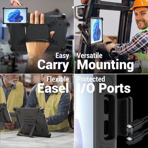 MobileDemand Flex 12B 2-in-1 Laptop, Rugged Tablet PC Windows 11 Pro Upgrade, 16GB RAM, 256GB, 12.6 inch screen, MIL-STD-810H Certified, Field Work Tablet with keyboard, Android Tablet Alternative in Kuwait