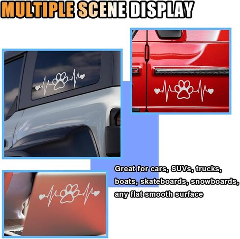 ملصق نبضات نبضات الكلب ، ملصق ملصق للماء فينيل ، ملصق لطيف ملصق ملصق عالمي لسيارة الشاحنة الشاحنة فان كوب كمبيوتر محمول تومل (أبيض) in Saudi Arabia