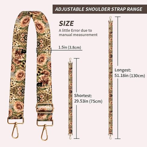 محفظة استبدال حزام Crossbody ، 3.8 سم حزام الكتف عريض القابل للتعديل حزام الذهب in Kuwait