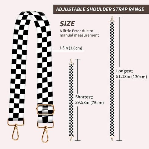 Purse Strap Replacement Crossbody, 3.8cm Wide Shoulder Strap Adjustable Replacement Belt Gold Buckle, Handbag Crossbody Bag Strap Leopard Rose in Saudi Arabia