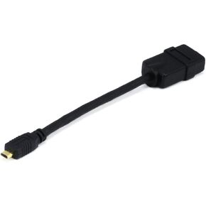 Monoprice 6inch 34AWG High Speed HDMI Cable With Ethernet - HDMI Micro Connector male to HDMI Connector female - Black