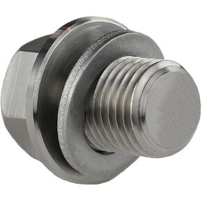 Oil Drain Plug fits Yamaha XVS650 V Star Custom - 1998-2016 - Made in USA - Stainless Steel - Part Number 90340-14132-00