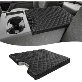 KBH Center Console Armrest Cover for 2015-2025 F150, 2017-2025 F250 F350 F450 F550, with 40/20/40 Jump Seat, Vinyl Leather, Anti-Scratch, Gray