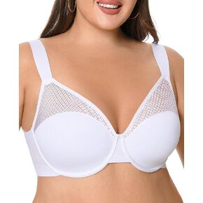 Minimizer Bras for Women Full Coverage Plus Size T-Shirt Bra with Underwire Support for Heavy Breast