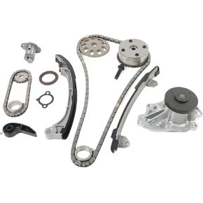 2.4 Timing Chain Kit W/Water Pump Fits for 02-11 Camry, 09-10 Corolla, 01-07 Highlander, 09-13 Matrix, 01-08 RAV4, 02-08 Solara, for 10-12 HS250h, for 09-10 Vibe, for 2010 tC 2.4L GAS DOHC