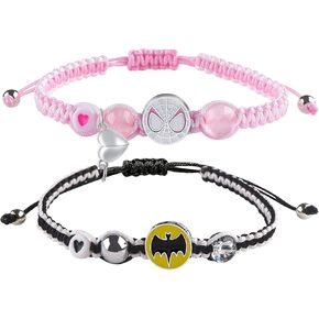 الأزواج/الأساور المطابقة ، أساور الصداقة ، مجموعات BAT/Spider/Kitty مع حلقات الزوجين ، هدايا مجوهرات أعياد الميلاد لـ GF و BF Soulmis