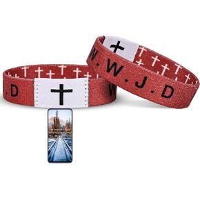 Daily Bible Verse WWJD Bracelet, Christian Jesus Wearable Bracelet for Women Men, WWJD Bracelet - What Would Jesus Do Bracelet