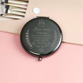 Niece Gifts Compact Mirror for Niece from Aunt to My Niece Makeup Mirror Birthday Gifts for Niece from Auntie Uncle Gifts for Niece Birthday Christmas