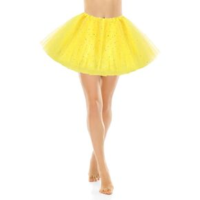 Yolev Tutu for Women Adults Tulle Skirts with Sequin Stars 3 Layered Tulle Ballet Bubble Skirt in Saudi Arabia