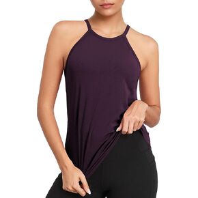 TAIPOVE Women's Tank Top Pima Cotton Open Back Workout Tops for Women Halter Yoga Shirts Sleeveless Summer Tops