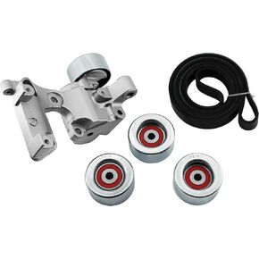 Drive Belt Tensioner Idler Pulley Kit Fit for 2005-2015 Toyota Tacoma, 2005-2012 Tundra, 2003-2009 4Runner, 2007-2009 FJ Cruiser, Compatible with 4.0L V6 1GRFE Only