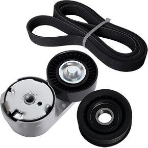 Drive Belt Tensioner Pulley Assembly for Chrysler 300 2012-2013, for Jeep Grand Cherokee for Dodge Durango 2013-2015, for Dodge Challenger 2013-2014, for Charger 2013, V6 3.6L, OE 39282 38082, 3PCS