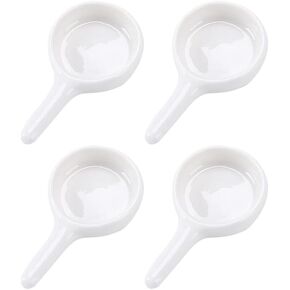 4 Pcs Ceramic Candle Spoons Candle Holder Trays Wax Candle Trays Tea Light Holders Tealight Wax Warmers for Essential Oil Burner White in Saudi Arabia