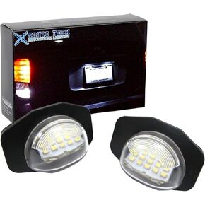 Xotic Tech 2Pcs Error Free License Plate Light LED Lamps Assembly OE Replacement,Compatible with Toyota Sienna 2011-2020 Corolla 2009-2013 or Scion xB xD 2008-2015 (18-SMD Xenon White)