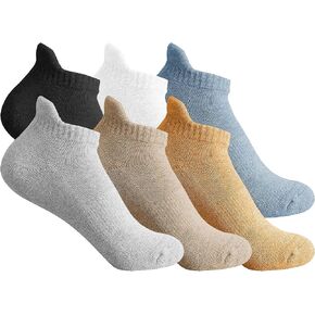 Ankle Socks for Women and Men Heel Tab Athletic Socks Running Athletic Low Cut Tab Socks Sports No Show Sock 6 Pairs