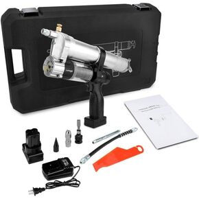 Grease Gun Attachment for Cordless Drill,High-Pressure Cordless Grease Gun with Carrying Case,Grease Gun Drill Adapter with Universal Converter Head, Cordless Drill, Butter Absorber Plate, Hose