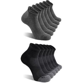 FITRELL 12 Pack Men's Athletic Running Ankle Socks and Low Cut Tab Sport Socks for Men