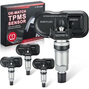 Upgrade TPMS Sensor, F2GZ-1A189-A for GM 315Mhz Tire Pressure Monitoring Sensor Compatible with Ford Explorer Focus Mustang, Compatible with Lincoln Continental MKX (4 Pack)
