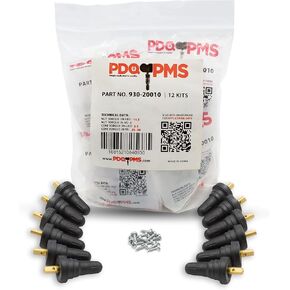 Wheel Accessories Parts PDQ Brand TPMS 12 PC OEM Sensor Service Kit Rubber Valve Stems Short Compatible with Schrader 20008 Fits GM 2006+ Ford 2009+ Subaru 2004+ Chrysler 2005+ Dodge 2005+ Jeep 2005+