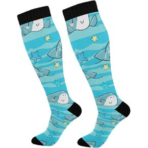 Wusikd Lemons Compression Socks for Women and Men Circulation Tropical Long Socks for Athletic Running 1