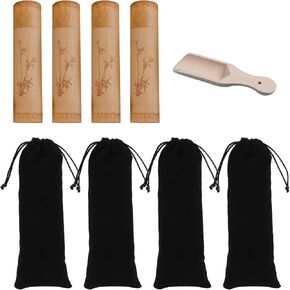 Biodegradable Bamboo Scattering Urn for Human Ashes,Bamboo Scattering Urn Tube for Human Ashes,Bamboo Spreading Cremation Tube Urns,Keepsake Urn and Black Velvet Bag for Male Women Pet Dog Cat Ashes