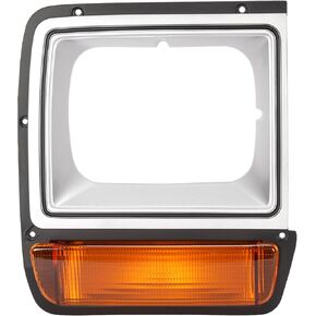 HECASA Headlight ، إطار مع الإشارة الإشارة إلى الإشارة المتوافقة مع 1986-1990 DODGE D100 RAMCHARGER W100 استبدال لـ 4249810 4249811