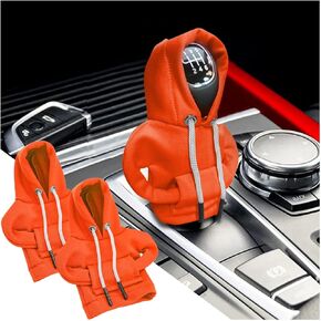 Auceli Car Gear Shift Hoodie ، 2pcs Sweater Sweater Sweater Sweater Sweater Stick واقي ، إكسسوارات زخرفة تغطية أدوات الانتعاش الداخلية للسيارات ، Universal لسيارات الدفع الرباعي ، سيدان ، شاحنة (أسود)