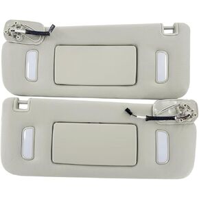 Left Driver & Right Passenger Sun Visor fit for 2007-2014 Chevy Suburban 1500 2500 Avalanche Tahoe GMC Sierra Yukon XL Cadillac Escalade Replaces# 22850306 22850310