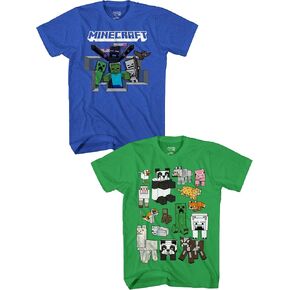 Minecraft Boys 2-pack animal شخصيات Steve Creepers Draphic Thirts